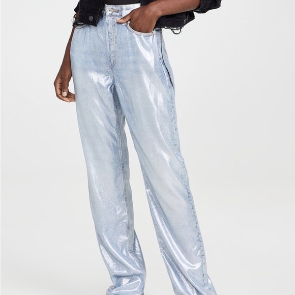 Rag & Bone Alex Liquid High Rise Straight Pants Size 24 - Picture 1 of 7